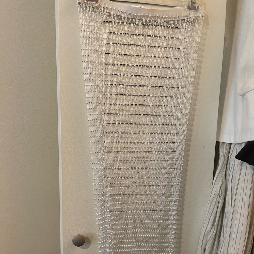 Festival Style Fish Net white rhinestone Skirt